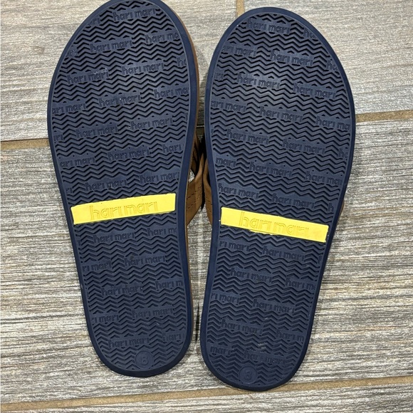 Worn once! Mens’s Hari Mari Men’s Fields Flip Flops in Bourbon- Size 8 - Picture 4 of 8